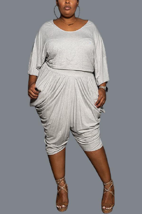 Casual Loose Summer Plus Size Shorts Set