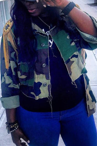 Casual Print Personality Extra Large Coat