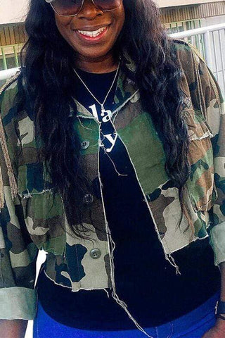 Casual Print Personality Extra Large Coat