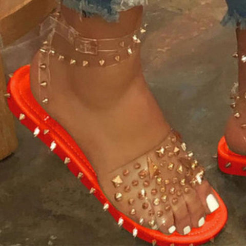 Casual Rivets Round Outdoor Sandals