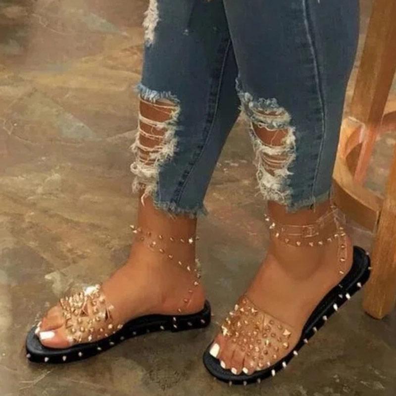 Casual Rivets Round Outdoor Sandals