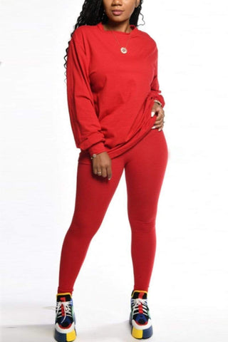 Casual Round Neck Two Pieces