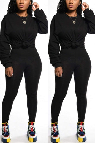 Casual Round Neck Two Pieces
