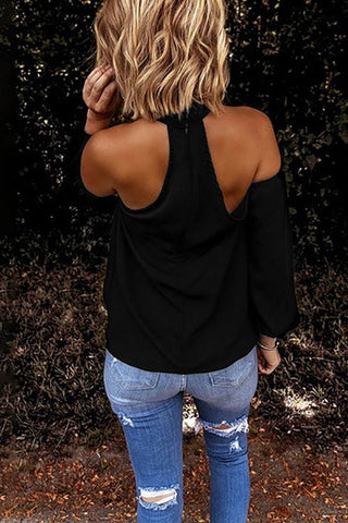 Casual Solid Off The Shoulder Top