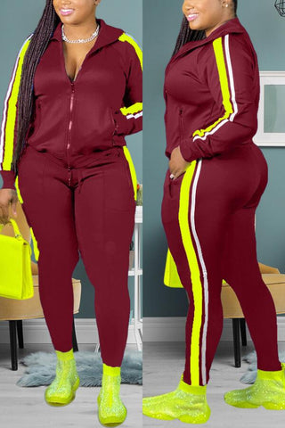 Free-shipping-online-clothing-casual-sports-patchwork-plus-size-set