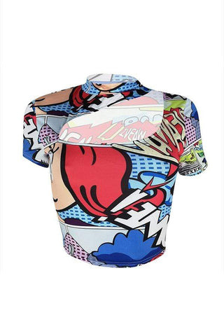 Fashion Print Short Sleeve T-Shirt