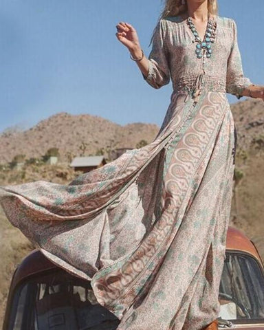 bohemian-women-3/4-sleeve-v-neck-summer-floral-boho-dress-202474550880