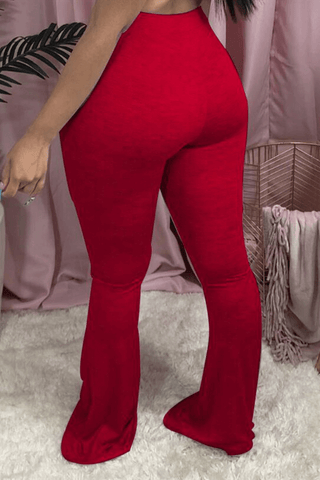 Fashion Casual Solid Color Plus Size Trousers