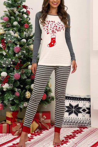 Christmas Long sleeve print two piece