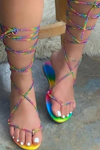 Sandalias Romanas Con Tiras Cruzadas Para Mujer Shoes
