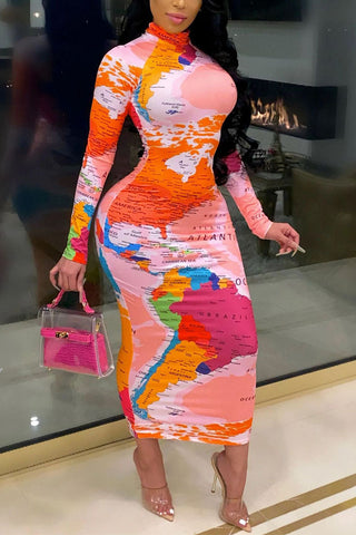 Sale-fashion-freeshipping-style-outfit-l3421219420-british-style-print-turtleneck-a-line-dresses