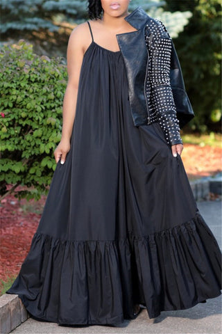 Online-clothing-casual-solid-backless-spaghetti-strap-loose-sling-dress-1