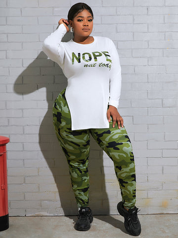 Free-shipping-online-clothing-pre-sale-plus-size-print-v-neck-wide-leg-pants-two-piece-set-1