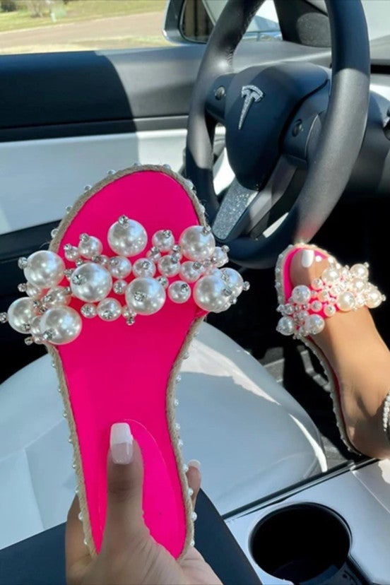 Casual Street Split Joint Pearl Opend Out Door Shoes