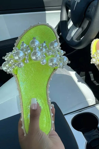 Casual Street Split Joint Pearl Opend Out Door Shoes