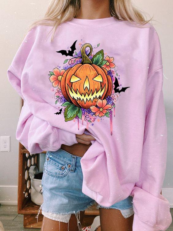 INS Fun Halloween Pumpkin Sweatshirt