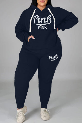 Free-shipping-online-clothing-plus-size-casual-letter-print-basic-hooded-collar-tracksuits