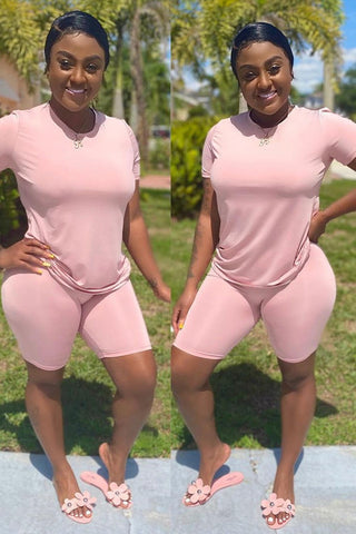 Free-shipping-online-clothing-pre-sale-plus-size-casual-solid-two-pieces-short-set
