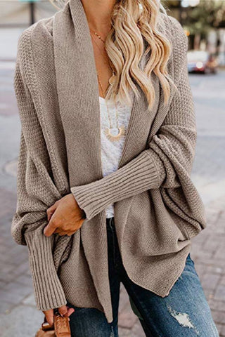 Fashion Bat Sleeve Knitted Cardigan