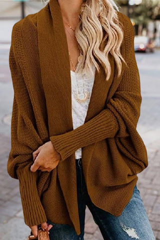 Fashion Bat Sleeve Knitted Cardigan