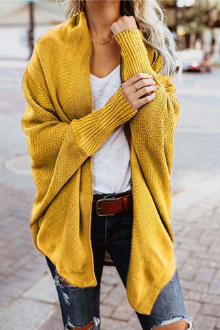 Fashion Bat Sleeve Knitted Cardigan