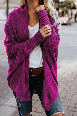 Fashion Bat Sleeve Knitted Cardigan