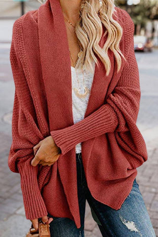 Fashion Bat Sleeve Knitted Cardigan