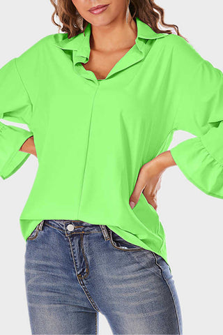 Fashion Casual Loose Solid Color Shirt