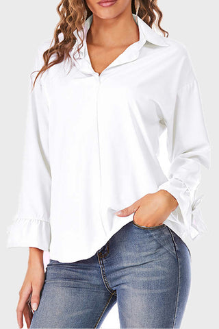Fashion Casual Loose Solid Color Shirt