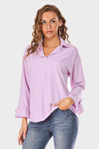 Fashion Casual Loose Solid Color Shirt