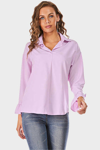 Fashion Casual Loose Solid Color Shirt