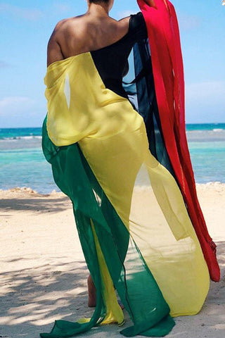 Fashion Casual Multicolor Beach Outerwear