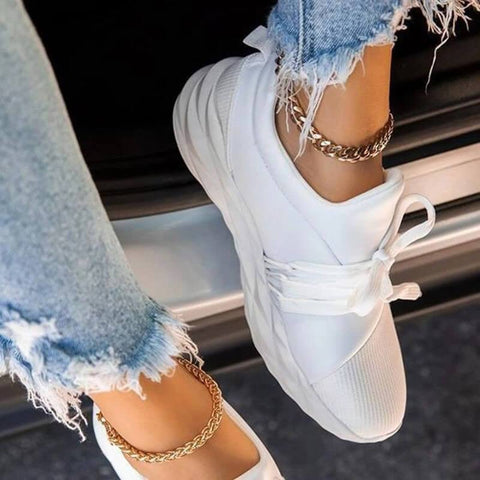 Fashion Casual Solid Color Breathable Sneakers