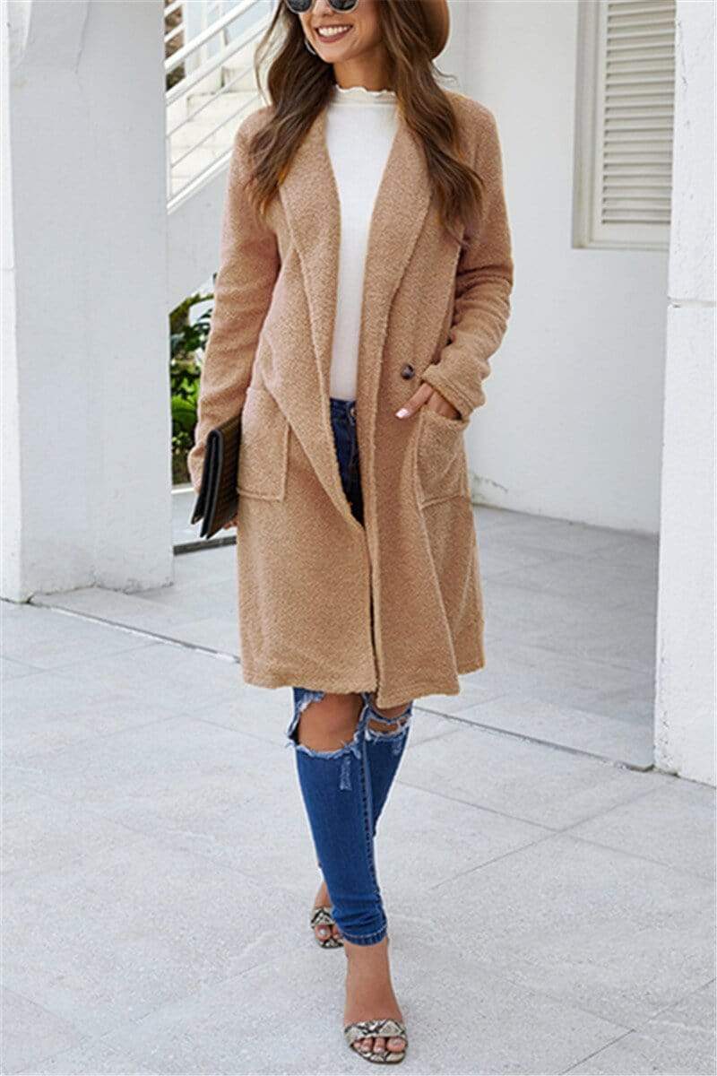 Fashion Casual Solid Color Coat (Only Coat)