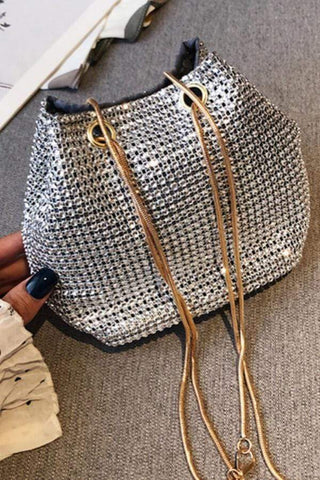 Fashion Chain Strap Rhinestone Crossbody Bag