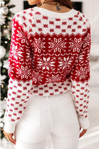 Fashion Christmas Snow Knit Sweater