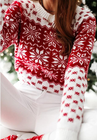 Fashion Christmas Snow Knit Sweater
