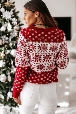 Fashion Christmas Snow Knit Sweater