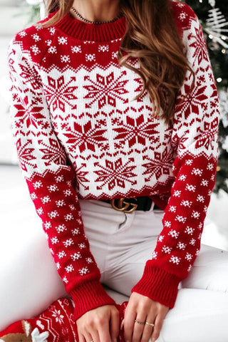 Fashion Christmas Snow Knit Sweater