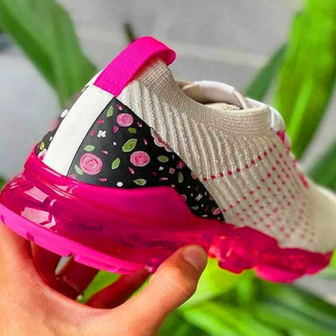 Fashion Floral Stitching Sports Shoes