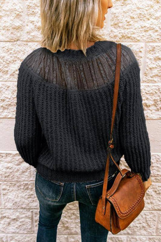 Fashion Lace Patchwork Sweater