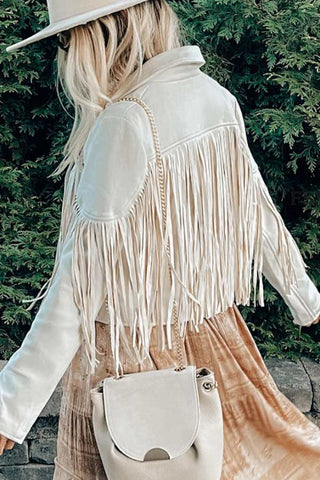 Fashion Lapel Fringe Short Jacket