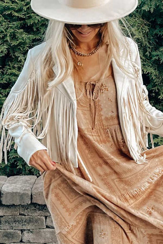 Fashion Lapel Fringe Short Jacket