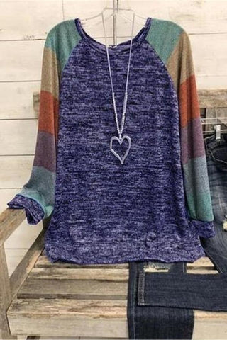 Fashion Patchwork Loose Top