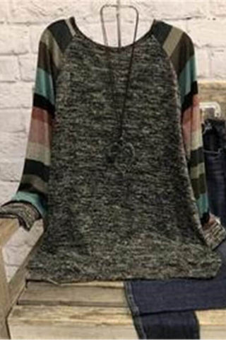Fashion Patchwork Loose Top