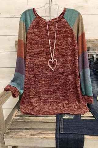 Fashion Patchwork Loose Top