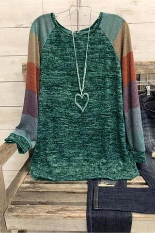 Fashion Patchwork Loose Top