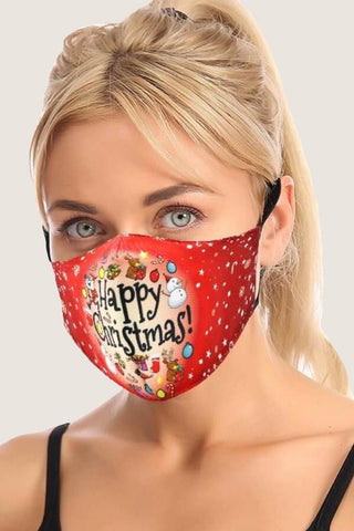 Fashion Print Red Face Mask