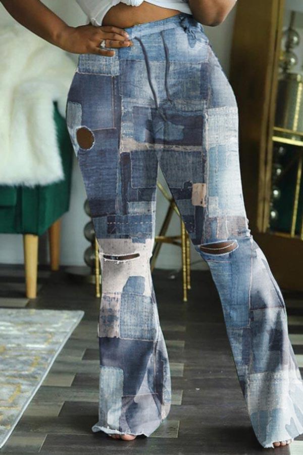 Fashion Print  Regular Trousers