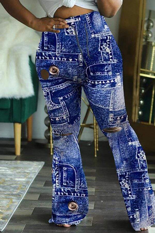 Fashion Print  Regular Trousers
